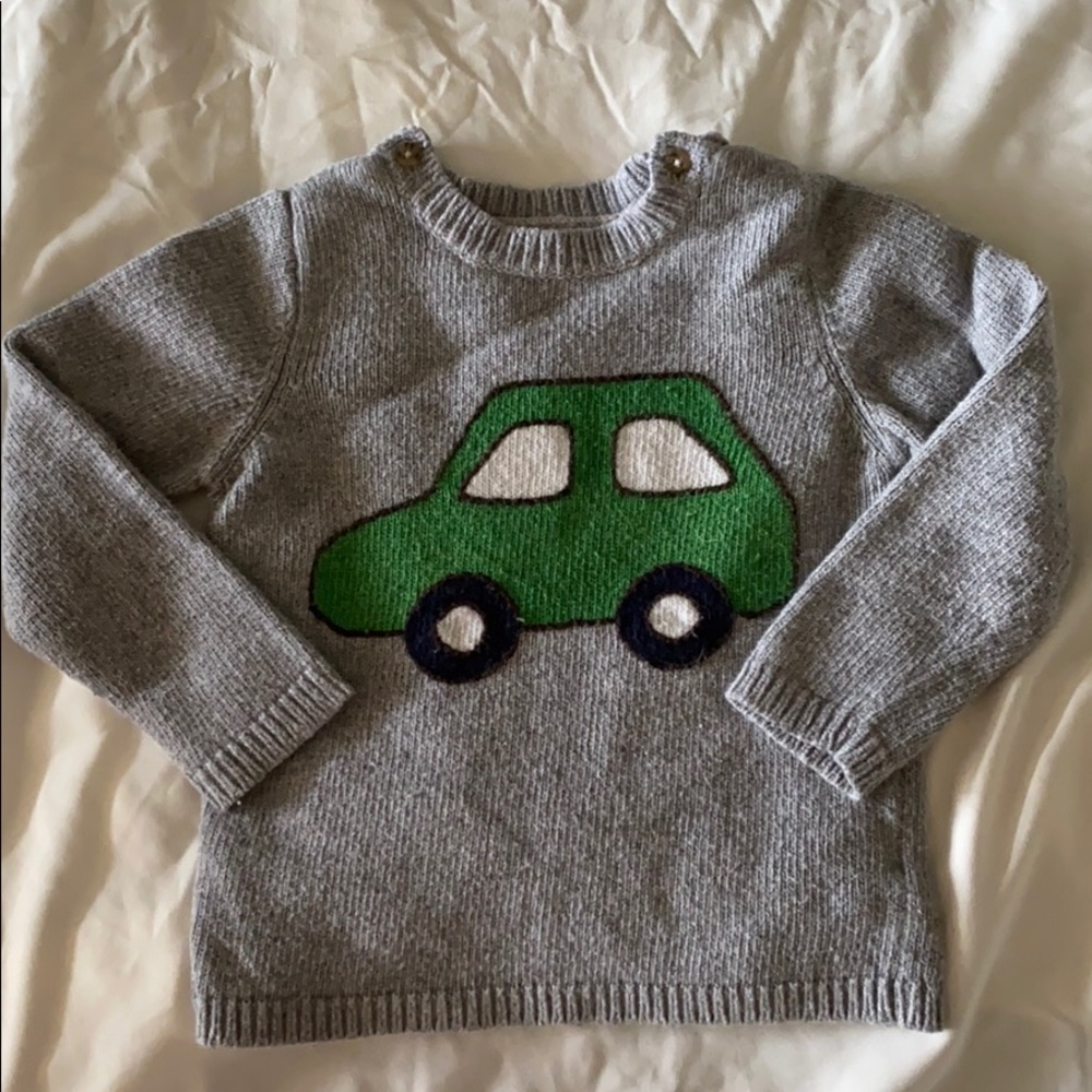 Baby Boden Cotten sweater with car motif